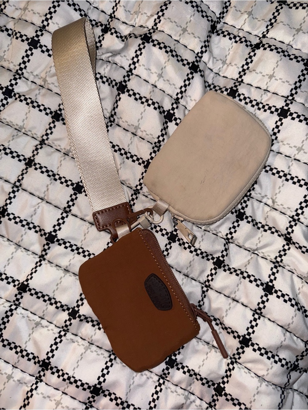 Ron Jon Brown and Ivory Dual Wristlet